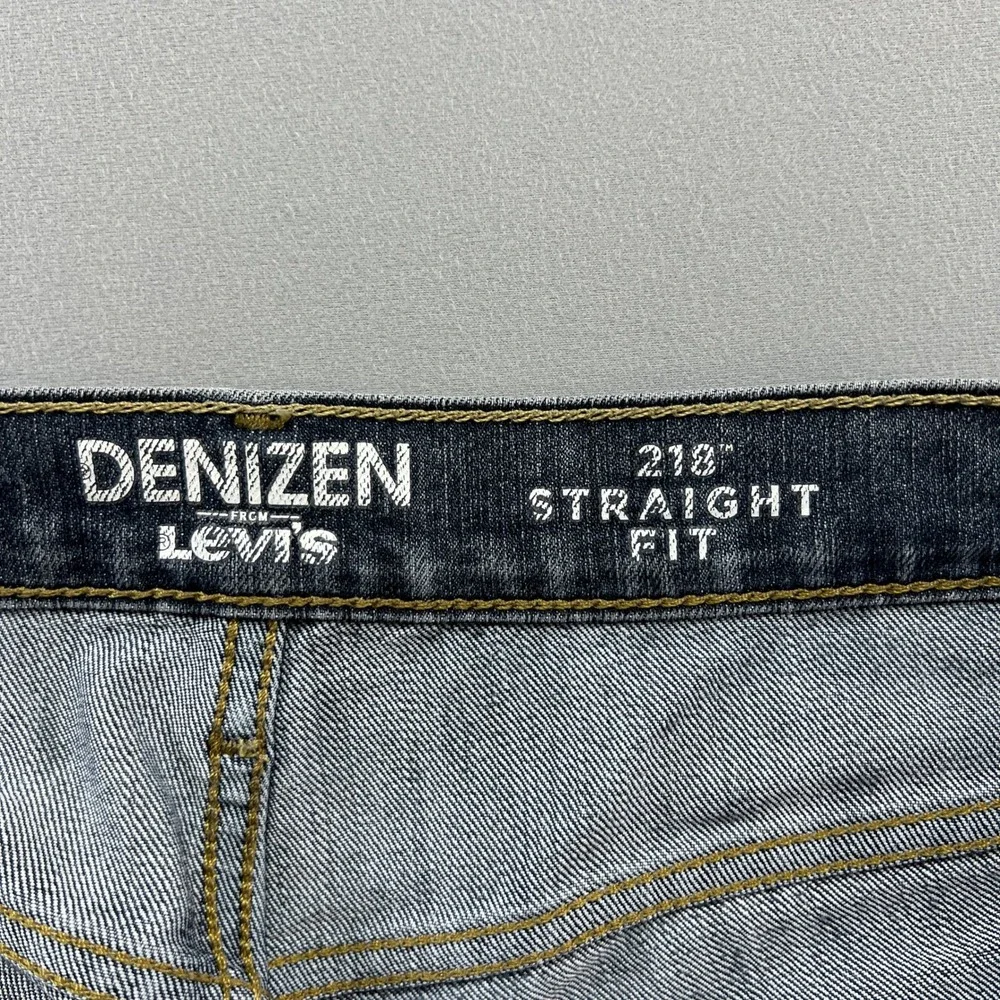 Denizen From Levi's 218 Straight Fit Jeans Men 34x34 Blue Denim Low Rise Zip Fly
